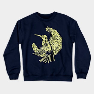 Hummingbird with Flower Crewneck Sweatshirt